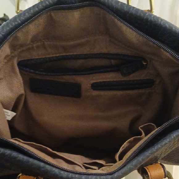 London Fog Black and Brown Shoulder Bag - Picture 4 of 5